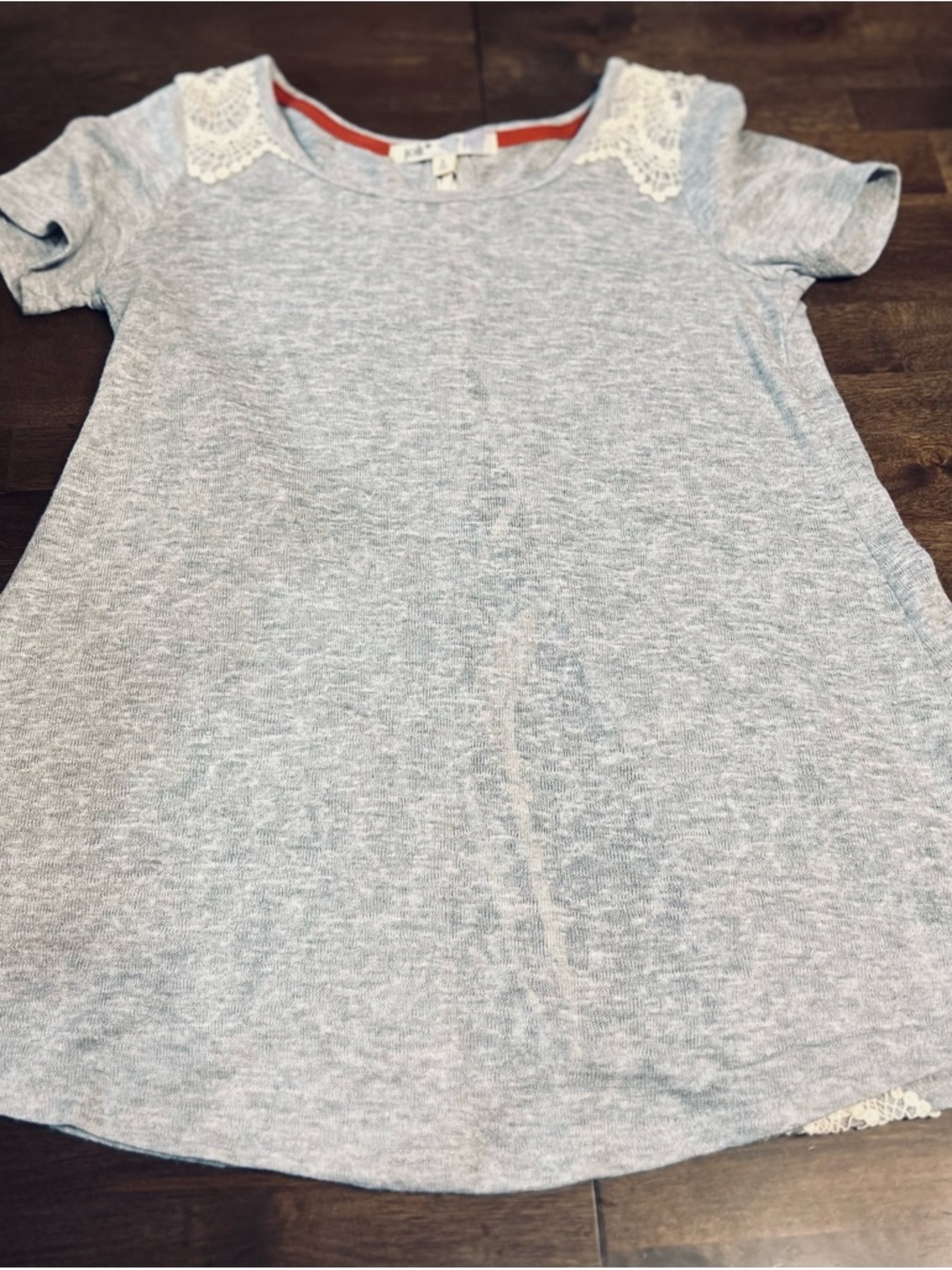 NWOT Tags Heather Garu & Lace T Shirt